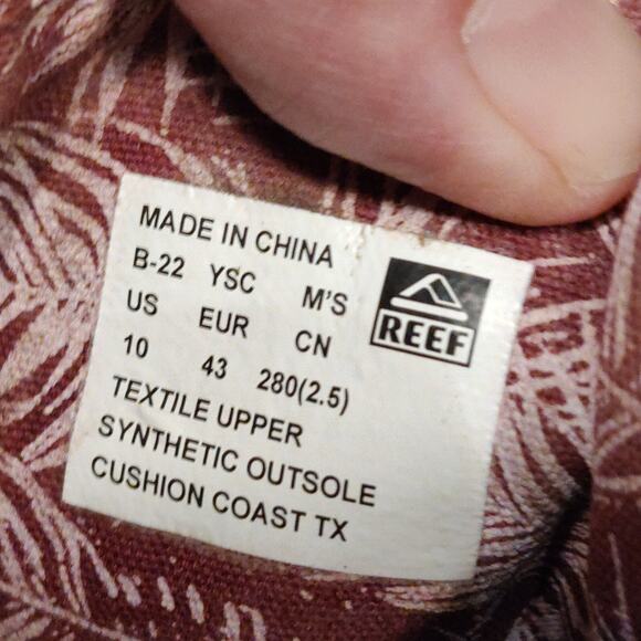 Reef Cushion Coast TX Casual Sneakers Tan Jute Slip On Men's Size US 10 - Picture 12 of 12